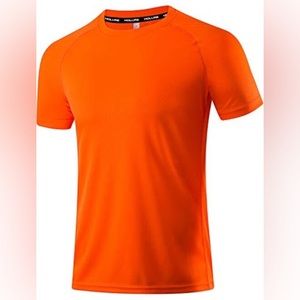 Athletic Shirt Short Sleeve Dri Fit Pullover Moisture Wick Fabric Mens Medium